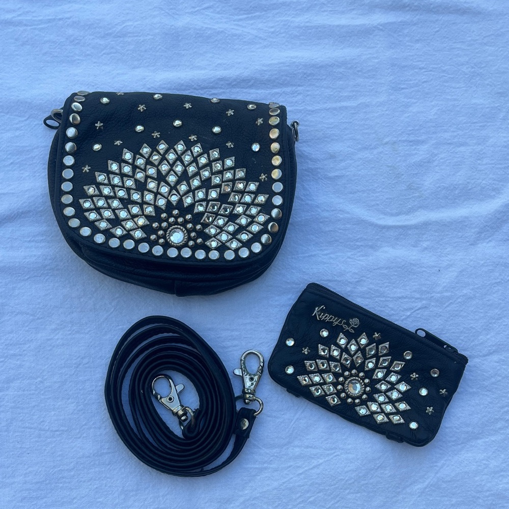 Kippys Crystal Studded Mini Shoulder Bag Set